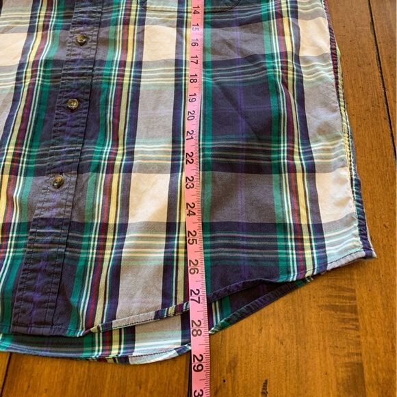 Eddie Bauer Mens Plaid Short Sleeved Button Down Shirt Multicolored M - Picture 6 of 7